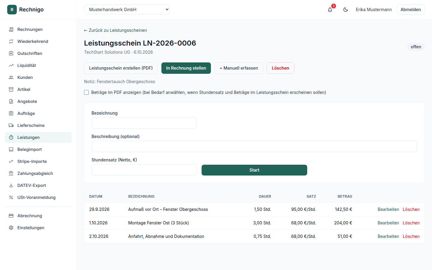 Leistungsschein